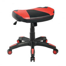 Load image into Gallery viewer, Multi-Use Footrest Swivel Height Adjustable Gaming Ottoman Footstool Chair-Red