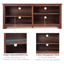 Load image into Gallery viewer, 58" Entertainment Media Center Wood Storage TV Stand