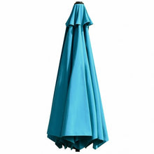 Load image into Gallery viewer, 8ft Wall-Mounted Telescopic Folding Tilt Aluminum Sun Shade Umbrella-Blue