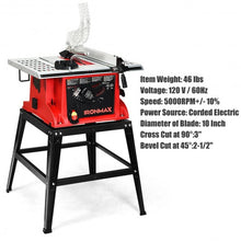 Load image into Gallery viewer, 10" Aluminum Tabletop Table Saw Electric Cutting Machine