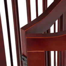Load image into Gallery viewer, 4 Panels Folding Freestanding Wood Pet Dog Safety Gate-36"
