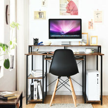 Load image into Gallery viewer, 47" Computer Desk Writing Study Table with Keyboard Tray and Monitor Stand