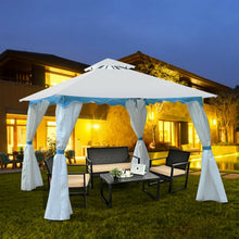 Load image into Gallery viewer, 2-Tier 10' x 10' Patio Gazebo Canopy Tent w/ Side Walls
