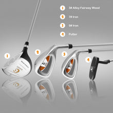 Load image into Gallery viewer, Junior Complete Golf Club Set For Age 8 to 10-Yellow