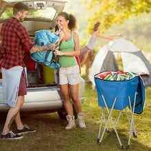 Load image into Gallery viewer, Portable Insulated Tub Party Picnic Cooler with Folding Stand-Blue