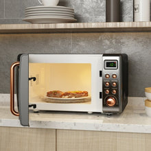 Load image into Gallery viewer, 700W Glass Turntable Retro Countertop Microwave Oven-Golden