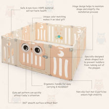 Load image into Gallery viewer, 14-Panel Baby Playpen Kids Activity Center Foldable Play Yard with Lock Door