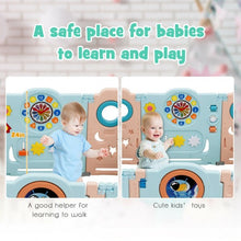 Load image into Gallery viewer, 14-Panel Foldable Baby Safety Play Yard with Lockable Gate