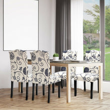 Load image into Gallery viewer, Set of 2 Tufted Upholstered Dining Chair-Black & White