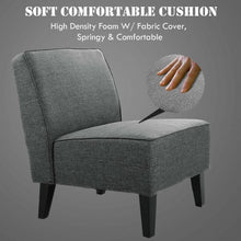 Load image into Gallery viewer, Contemporary Decor Solid Armless Accent Chair-Gray