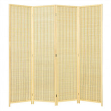 Load image into Gallery viewer, 6 ft 4 Panel Portable Folding Room Divider Screen-Natural