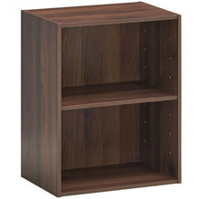 Load image into Gallery viewer, 2 Tier Open Night Stand End Table Sofa Side Storage Furniture-Walnut