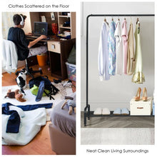 Load image into Gallery viewer, Industrial Heavy Duty Metal Floor Garment Rack