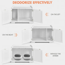 Load image into Gallery viewer, Cat Litter Box Wooden Enclosure Pet House Sidetable Washroom-White