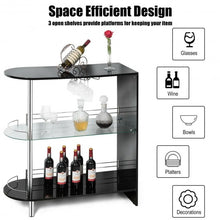Load image into Gallery viewer, 2-holder Bar Table withTempered Glass Shelf