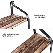 Load image into Gallery viewer, 2-Tier Rustic Wall Mounted Floating Shelf Multi-purpose Storage