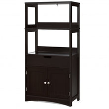 Load image into Gallery viewer, Bathroom Storage Cabinet with Drawer and Shelf Floor Cabinet-Espresso