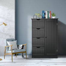 Load image into Gallery viewer, Standing Indoor Wooden Cabinet with 4 Drawers-Black