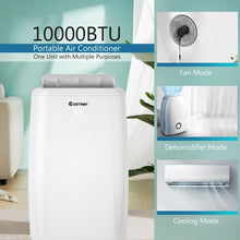 Load image into Gallery viewer, 1 0000 BTU Portable Air Conditioner with Remote Control
