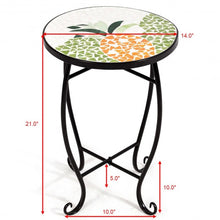 Load image into Gallery viewer, Outdoor Indoor Steel Accent Plant Stand Cobalt Table-Yellow