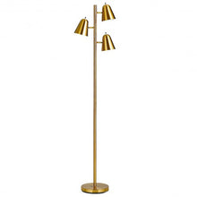 Load image into Gallery viewer, 64" 3-Light LED Floor Lamp Reading Light for Living Room Bedroom - Golden