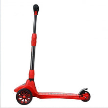Load image into Gallery viewer, Adjustable Height Folding Aluminum Kids Kick Scooter-Red