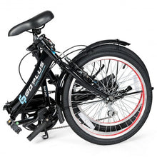 Load image into Gallery viewer, 20" Lightweight Adult Folding Bicycle Bike with 7-Speed Drivetrain Dual V-Brakes