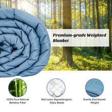 Load image into Gallery viewer, 48"x72" Heavy Weighted 15lb Natural Bamboo Fabric Blanket-Blue