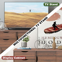 Load image into Gallery viewer, TV Stand for TV up to 60" Media Console Table Storage with Doors-Walnut