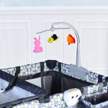 Load image into Gallery viewer, Foldable Travel Baby Crib Playpen Infant Bassinet Bed w/ Carry Bag-Gray