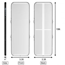 Load image into Gallery viewer, 15FT Air Track Inflatable Gymnastics Tumbling Mat -Black