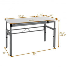 Load image into Gallery viewer, Adjustable Art Craft Drawing Drafting Desk with Dual Top