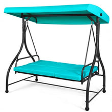 Load image into Gallery viewer, 3 Seats Converting Outdoor Swing Canopy Hammock w/Adjustable Tilt Canopy