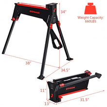 Load image into Gallery viewer, 660LBS Portable Clamping Sawhorse Work Bench