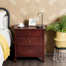 Load image into Gallery viewer, 3 Drawers Nightstand Beside End Side Table Accent Table