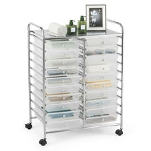 Load image into Gallery viewer, 20 Drawers Storage Rolling Cart Studio Organizer-Clear