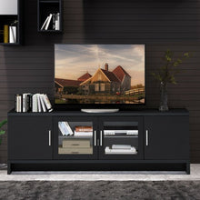 Load image into Gallery viewer, 70" Media Entertainment TV Stand with Storage Cabinet-Black