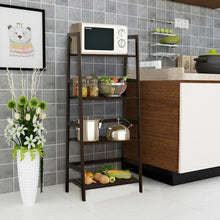 Load image into Gallery viewer, 4-Tier Bamboo Ladder Shelf-Brown