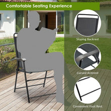 Load image into Gallery viewer, 4Pcs Portable Outdoor Camping Lawn Garden Patio Folding Chair with Armrest