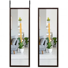 Load image into Gallery viewer, Full Length Metal Door Mirror with Adjustable Hook-Coffee