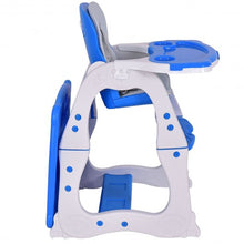 Load image into Gallery viewer, 3 in 1 Infant Table and Chair Set Baby High Chair-Blue
