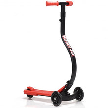 Load image into Gallery viewer, Folding Kids C Shape Anti-Collision Adjustable Kick Scooter -Red
