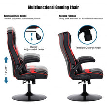 Load image into Gallery viewer, Rocking Gaming Chair Height Adjustable Swivel Racing Style Rocker -Red