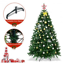 Load image into Gallery viewer, LUCKTREE 6 Ft Hinged Artificial Christmas Tree with Solid Metal Stand
