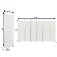 Load image into Gallery viewer, 6-Panel Room Divider Folding Privacy Screen -White
