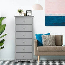 Load image into Gallery viewer, 6 Drawers Chest Dresser Clothes Storage Bedroom Furniture Cabinet-Gray