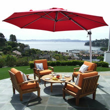 Load image into Gallery viewer, 11' Patio Offset Cantilever Umbrella 360° Rotation Aluminum Tilt-Red