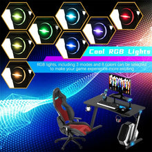 Load image into Gallery viewer, Gaming Desk PC Computer Table with RGB Lights