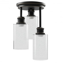 Load image into Gallery viewer, 3-Light Semi Flush Mount Ceiling with Black Finish