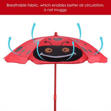 Load image into Gallery viewer, Kids Patio Folding Table and Chairs Set Beetle with Umbrella